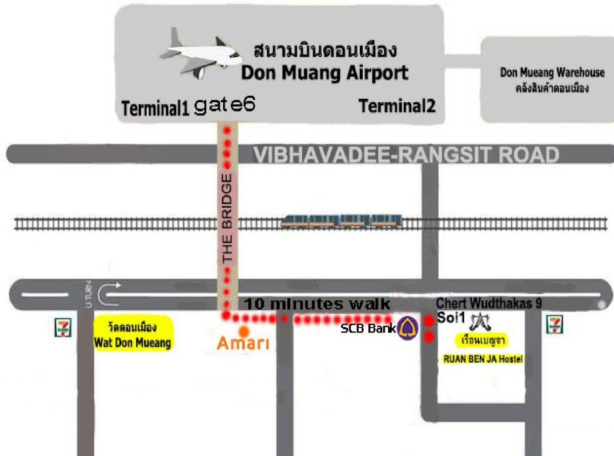 Ruan Ben Ja Don Mueang,Bangkok Hostel Exteriér fotografie